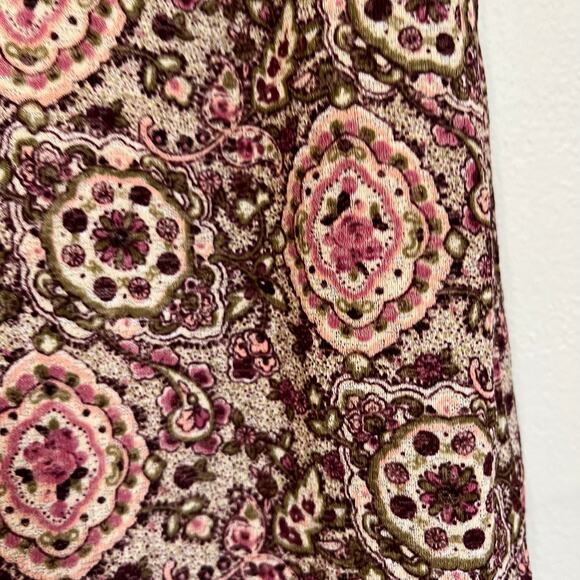 Vintage Y2K My Michelle Pink Rose Floral Asymmetrical Lettuce Hem Skirt Sz S - Picture 4 of 8